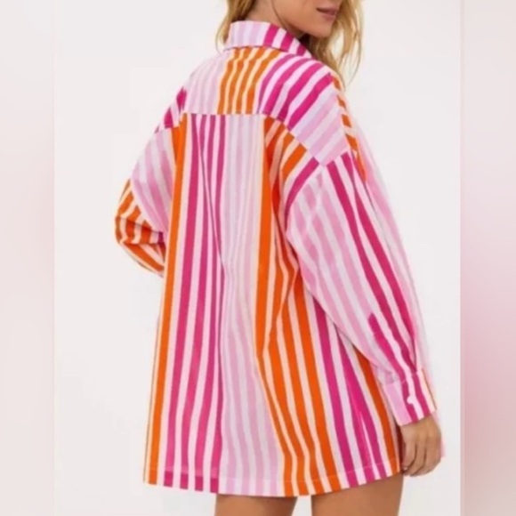 Beach Riot Alexa Striped Swim Coverup Size L/XL NWOT - Picture 2 of 8